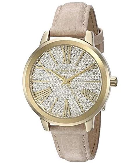 michael kors hartman gold tone and embossed leather watch|Hartman Gold.